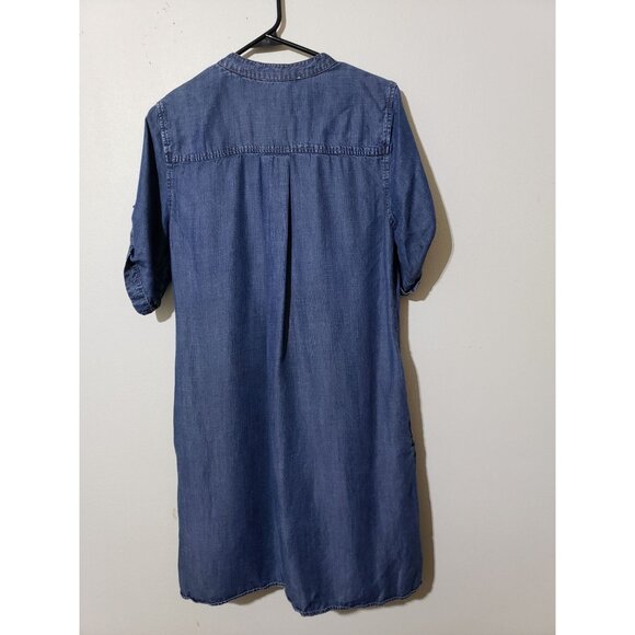 Philosophy denim, roll tab, short sleeve, shift shirt dress with pockets, size s - Picture 5 of 5